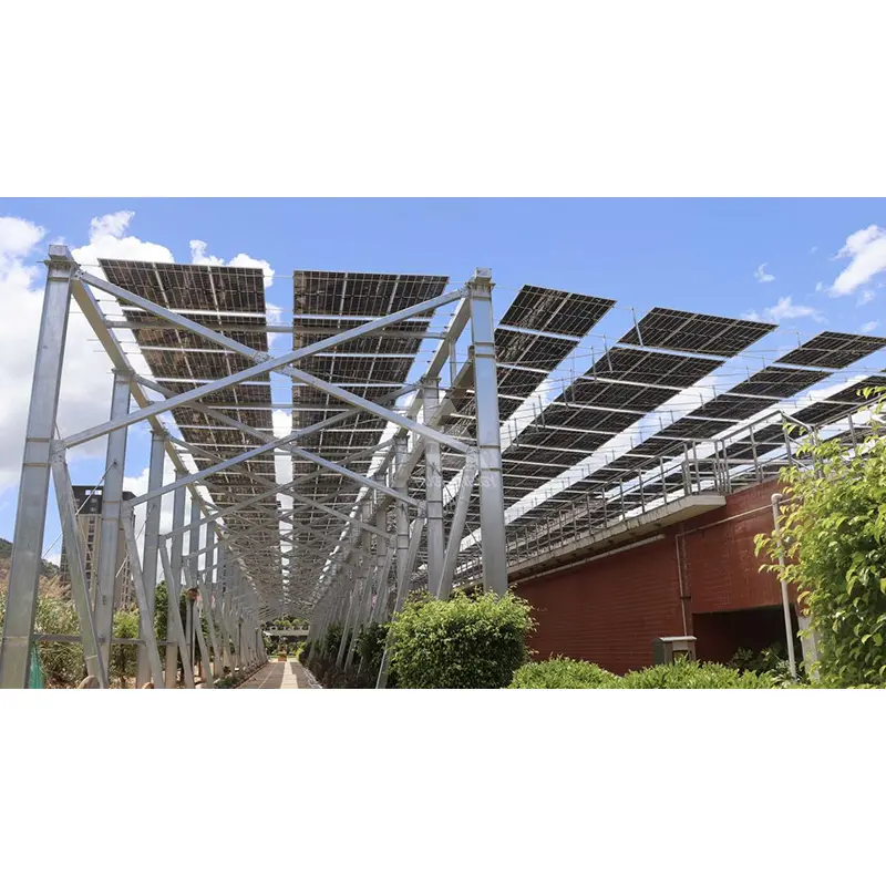 Ground Dual-Post Solar Mounting ລະບົບ